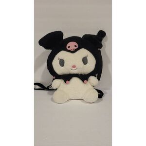 Kuromi‎ Soft Plush Stuffed Animal Adjustable Straps Backpack 11.5" Tall